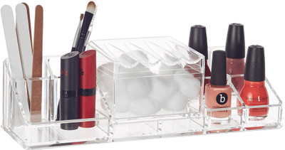 

Howards Manicure centre Makeup Vanity Box(White, Transparent)