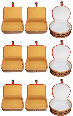 

Abhinidi Set of 9 velvet case Ring and Earring storage travelling Folder Jewellery Vanity Box(Multicolor)