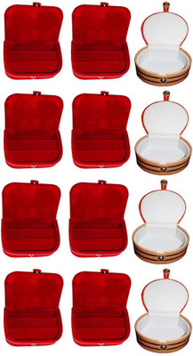 

Abhinidi Set of 12 velvet case Ring and Earring storage travelling Folder Jewellery Vanity Box(Multicolor)