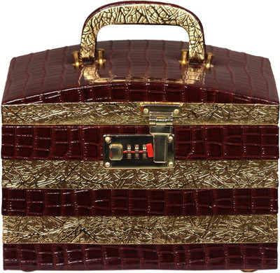 

Leather World Beautiful Jewellery box Vanity Box(Brown)