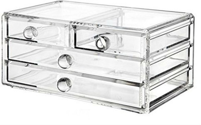

Shrih Acrylic Organizer With 4 Drawers Cosmetic And Jewelry Vanity Box(Transparent)