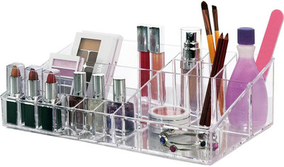 

Lifestyle-You Luxury Acrylic Makeup & Cosmetic Organiser Tray Makeup & Jewellery Vanity Box(Transparent)