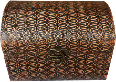 

TimberKart Wood & Copper Hand Crafted Decorative Jewellery Cum Multi Purpose Vanity Box(Copper Shade)