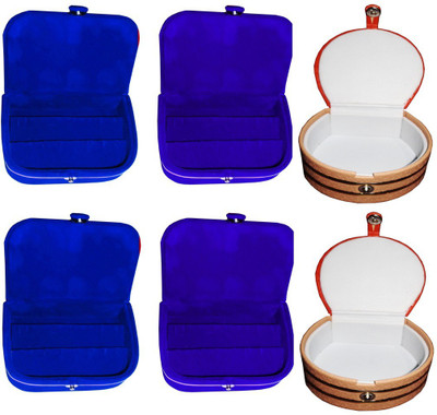 

Abhinidi Combo of 6 velvet case Ring and Earring storage travelling Folder Jewellery Vanity Box(Multicolor)