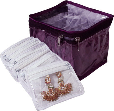 

Fashionista Multisection Makeup and jewellery Vanity Box(Purple)
