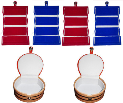 

Abhinidi Combo of 6 velvet case Ring and Earring storage travelling Folder Jewellery Vanity Box(Multicolor)