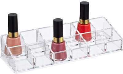 

Sukot 12 Section Lipstick Liner Holder Acrylic Case Cosmetic Holder Makeup case Vanity Box(Clear transparent)