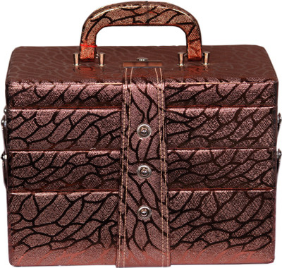 

Leather World Premium storage Vanity Box(Maroon)