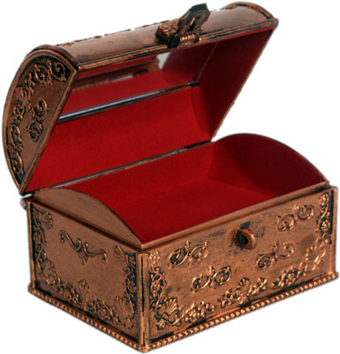 Exxact To Keep Earrings Safe Box To Keep Jewellery Vanity Box(Copper)