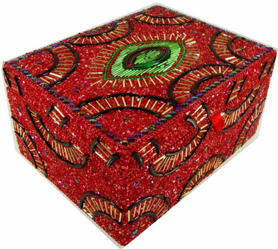 

MH Bead Makeup and Jewellery Vanity Box(Red)