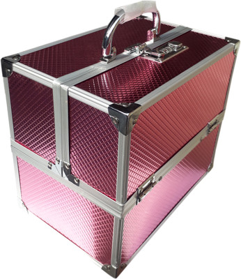 

Bonanza Cosmetic Jewellery Vanity Box(Pink, Silver)