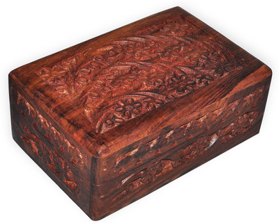 

DakshCraft Jewelry Box Carved Unusual Gifts Makeup And Jewellery Vanity Box(Brown)