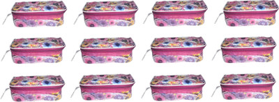 

Addyz pack of twelve Vanity cosmetic bag jewelry Organizer Makeup storage jewellery Vanity Box(red)