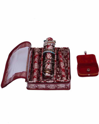 

Kuber Industries Bangle Three Roll & Ring Box Jewellery Vanity Box(Maroon)