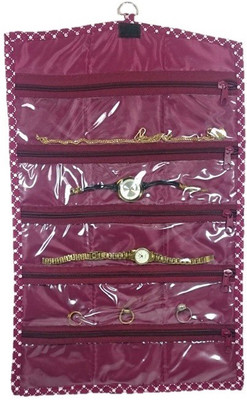 

Addyz Travel Watch Chain Bracelet Anklets Foldable Bag Jewellery Vanity Box(Maroon)