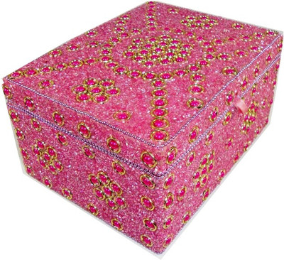 

MH Beaded Jewellery Storage Vanity Box(Pink)