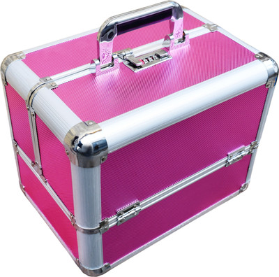 

Satisfaction Nicole to store cosmetic items Vanity Box(Pink, Silver)