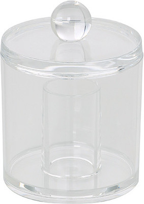 Howards Allure Makeup, Cotton Tip and Ball Caddy Vanity Box(White, Transparent)