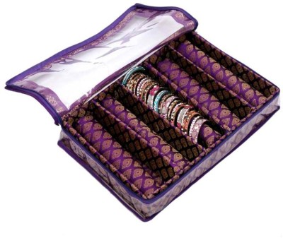 

Kuber Industries Bangle Box Maroon Four Roll Makeup Vanity Box(Maroon)