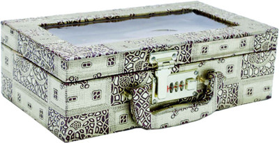 Satisfaction Walnut to store bangles Vanity Box(Light Grey)