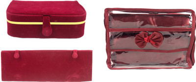 

Annapurna Sales Churi/Bangles or Multy Jewellery or Ring Case - Set of 3 Pcs. Jewellery Vanity Box(Maroon)