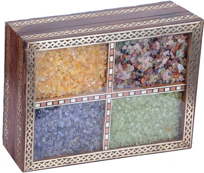 

Haveli Arts Precious Gem Stones Wooden Box Jewellery Vanity Box(Multicolor)