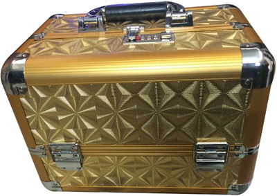 

Platinum Cosmetic 6 Compartment Makeup and Jewellery Vanity Box(Gold)