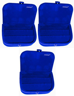 

Abhinidi Set of 3 velvet ring storage travelling folder case Box Vanity Box(Maroon)