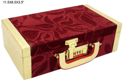 Satisfaction Walnut to store bangles Vanity Box(Maroon)