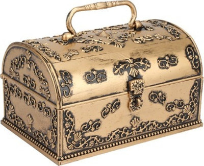 

Sogo Mini Pitara Gold stores all types of jewellery, room decor, Storage And Daily Use Vanity Box(Gold)