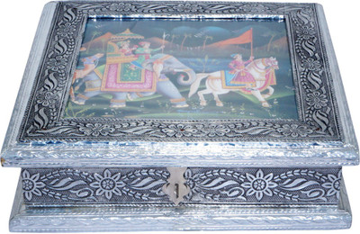 

R S Jewels Handmade Metal Dry Fruits Vanity Box(Multicolor)