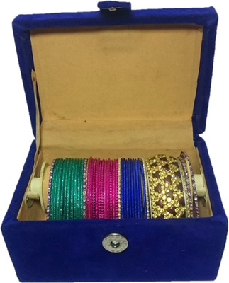 

Addyz 1 rod bangle bracelet box case jewellery Vanity Box(blue)