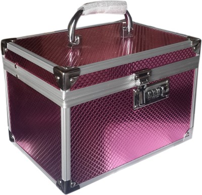 Bonanza Pink Metal Jewelry Cosmetic Vanity Box(Pink)