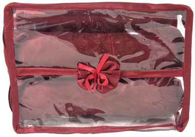 Ermani Export Traditional Transparent Churi - Set of 2 Bangle Care Vanity Box(Maroon) available at flipkart for Rs.399