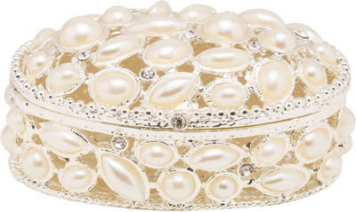 

Prachin Pearlbox Kc-4119 Makeup Vanity Box(Silver)