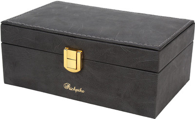 

Richpiks Storage Box Jewellery Purpose Vanity Box(Grey)