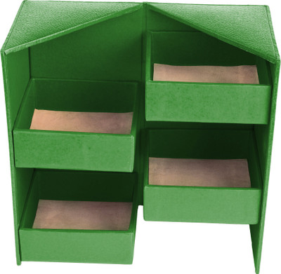 

Eco-Leatherette Almirah Jewellery Vanity Box(Green)