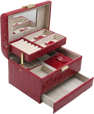 

Knott Utility box Jewellery Vanity Box(Red)