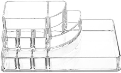 

Rajica 10 Section Acrylic Cosmetics Holder Vanity Box(Transparent)