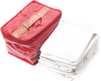 

Speak Homes 6 Tray Attractive Storage Vanity Box(Red)