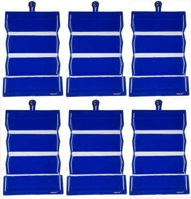 

Abhinidi Set of 6 velvet Earring Folder case Jewellry storage travelling Jewellery Vanity Box(Blue)