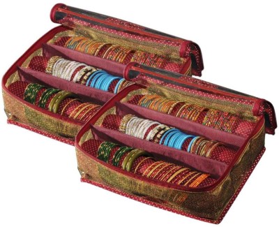 

Srajanaa Bangle 3 Rods (Pack of 2) Organiser Vanity Box(Multicolor)