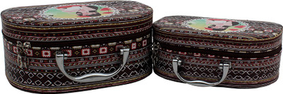 

Styler Printed Multicolor PU Set of 2 (Combo) Makeup Box Multi Purpose Vanity Box(Multicolor)