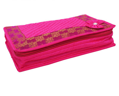 

Hanu Enterprises Locker Jewellery Kit Makeup Vanity Box(Magenta)