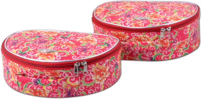 

Styler Jacquard Design Set Of 2 Vanity Case RedJ Makeup Vanity Box(Red)
