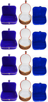 

Abhinidi Combo of 12 velvet case Ring and Earring storage travelling Folder Jewellery Vanity Box(Multicolor)