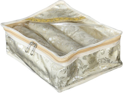 

SuiDhaga Bangle Box Jama 3 Line Bangle Organiser Vanity Box(Cream)