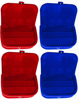 

Abhinidi Combo of 4 velvet case Ring and Earring storage travelling Folder Jewellery Vanity Box(Multicolor)