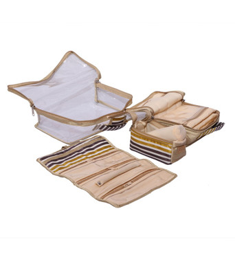 

Kuber Industries Jewellery Kit, Bangle Kit, Payal Kit, Multi Purpose Kit 4 Pcs Set in One box (Beige) Make Up Vanity Box(Beige)