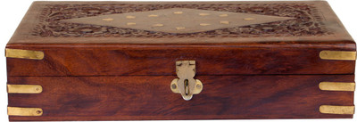 

MCT Flowers embossed Makeup and Jewellery Vanity Box(Coffee)